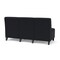 Lesro Siena Lounge Reception Armless 3 Seat Tandem Seating No Center Arms, Black, MD Black Upholstery SN3102 - alternate 2